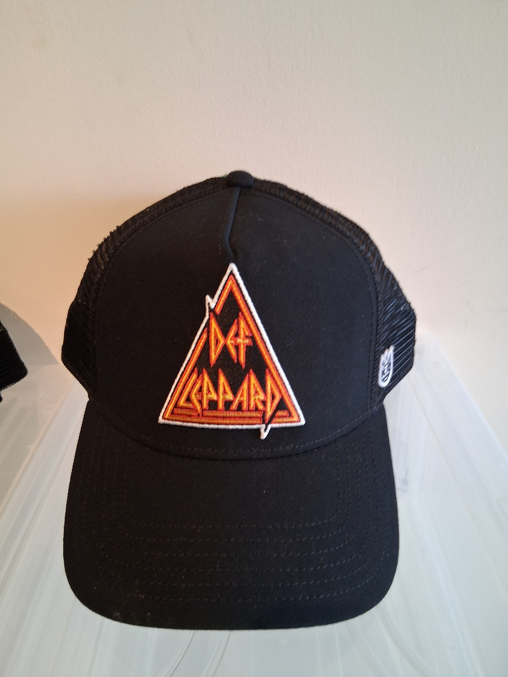 Cult of Individuality Black Trucker Hat with Orange Def Leppard Patch!